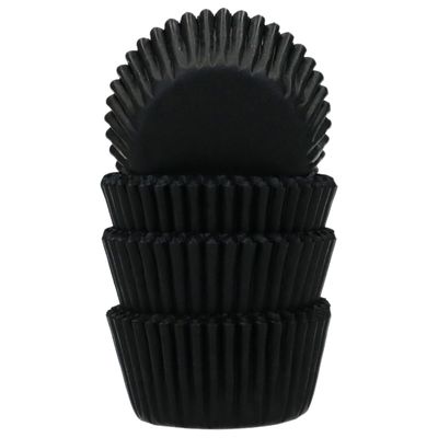FUNCAKES Cupcake Cases -MINI BLACK - Μίνι Θήκες Ψησίματος για Κάπκεϊκς 100τεμ