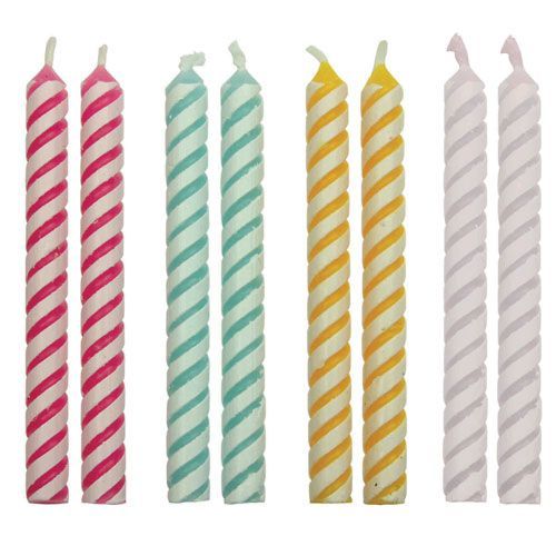 PME Candles -STRIPED -Σετ 24τεμ Κεράκια Ριγέ