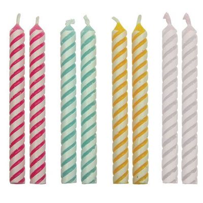 PME Candles -STRIPED -Σετ 24τεμ Κεράκια Ριγέ
