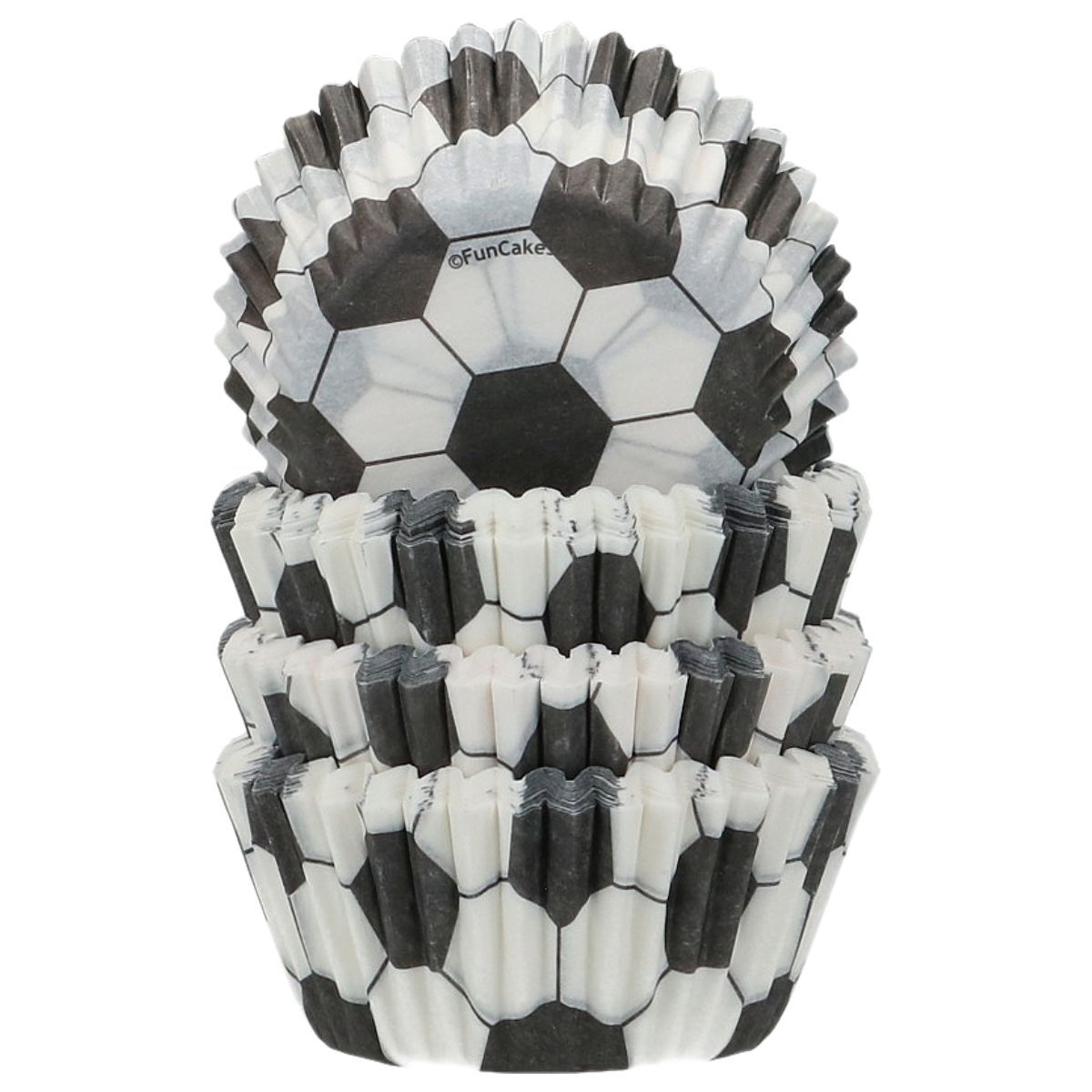 FUNCAKES Cupcake Cases -MINI FOOTBALL- Μίνι Θήκες Ψησίματος για Κάπκεϊκς 100τεμ