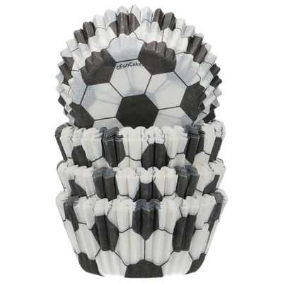 FUNCAKES Cupcake Cases -MINI FOOTBALL- Μίνι Θήκες Ψησίματος για Κάπκεϊκς 100τεμ
