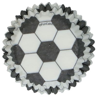 FUNCAKES Cupcake Cases -MINI FOOTBALL- Μίνι Θήκες Ψησίματος για Κάπκεϊκς 100τεμ
