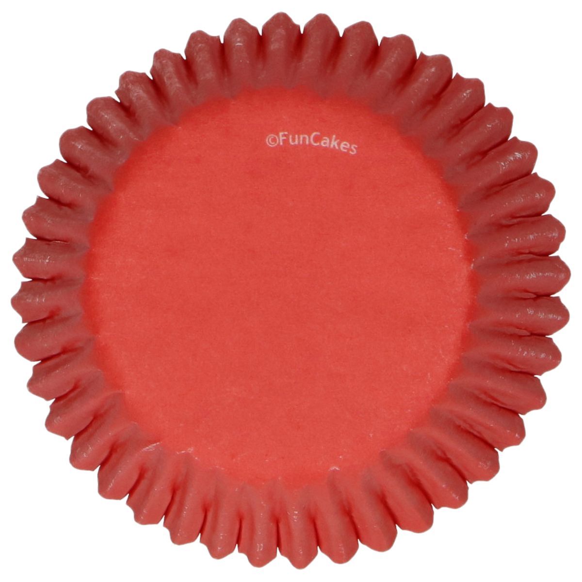FUNCAKES Cupcake Cases -MINI RED - Μίνι Θήκες Ψησίματος για Κάπκεϊκς 100τεμ
