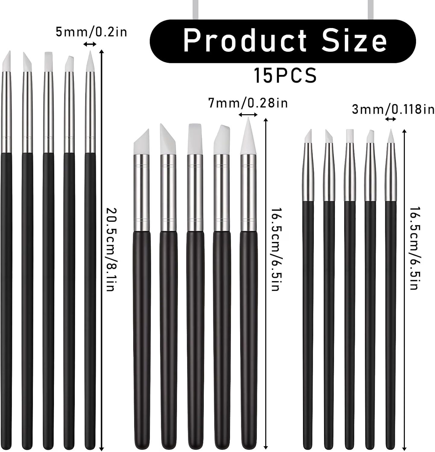 Silicone Brushes 15τμχ
