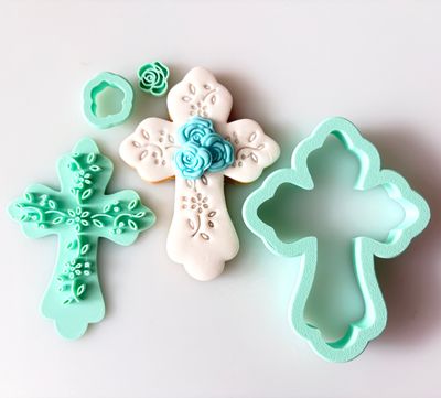 CBS Σετ 4 τμχ κουπάτ ELEGANT FLORAL CROSS