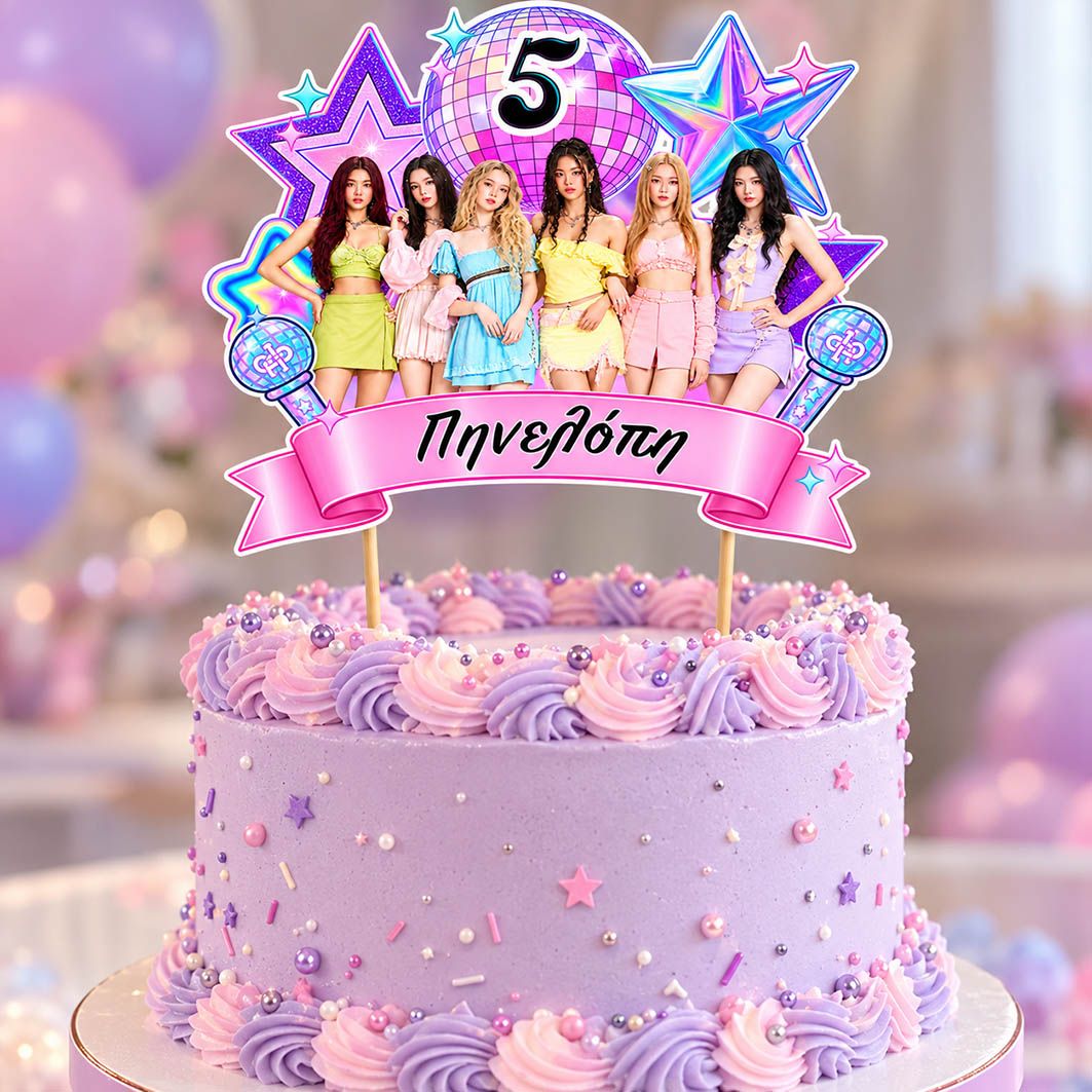 CBS Topper Εξατομικευμένο Τόπερ Τούρτας K-Pop KATSEYE -Design 2