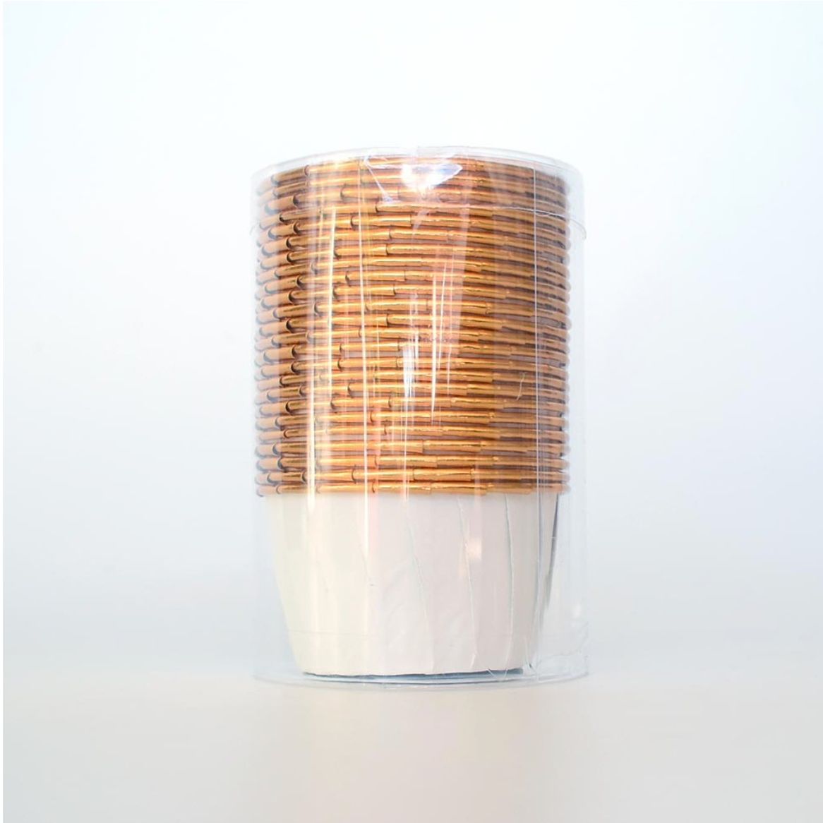 Muffin Cups WHITE &amp; GOLD -Κυπελάκια Ψησίματος Λευκό με Χρυσό 25 τεμ