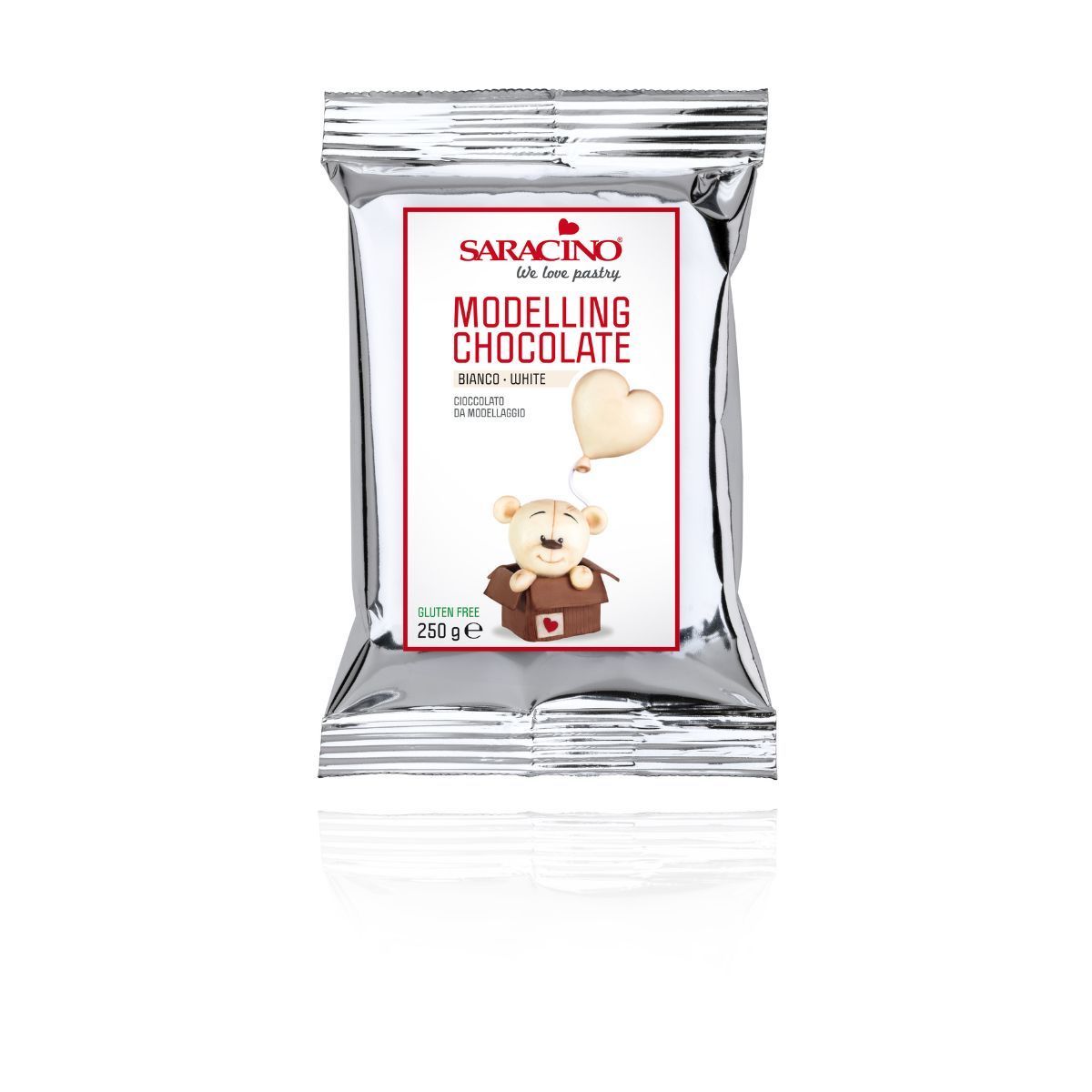SALES!!!Saracino Modelling Chocolate - White 250g -Σοκολάτα μοντελισμού Λευκή-ΑΝΑΛΩΣΗ ΚΑΤΑ ΠΡΟΤΙΜΗΣΗ 12/2026