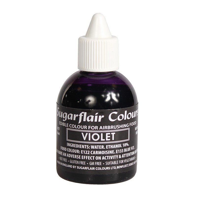 SALES!!!Sugarflair Airbrush Colour -MATT VIOLET -Χρώμα Αερογράφου Ματ Βιολετί 60ml-ΑΝΑΛΩΣΗ ΚΑΤΑ ΠΡΟΤΙΜΗΣΗ 12/2026