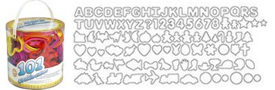 SALE!!! Wilton Tub of 101 Cookie Cutters. Alphabet, animals, Christmas themed &amp; many more! - Σετ 101τεμ Πλαστικά κουπ πατ Αλφάβητο, Ζώα, Χριστουγεννιάτικα και πολλά άλλα