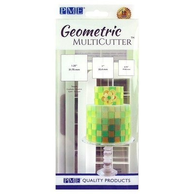 SALE!!! PME Geometric Multicutters -Set of 3 -SQUARES - Σετ 3τεμ Πολλαπλό κουπ πατ Τετράγωνο