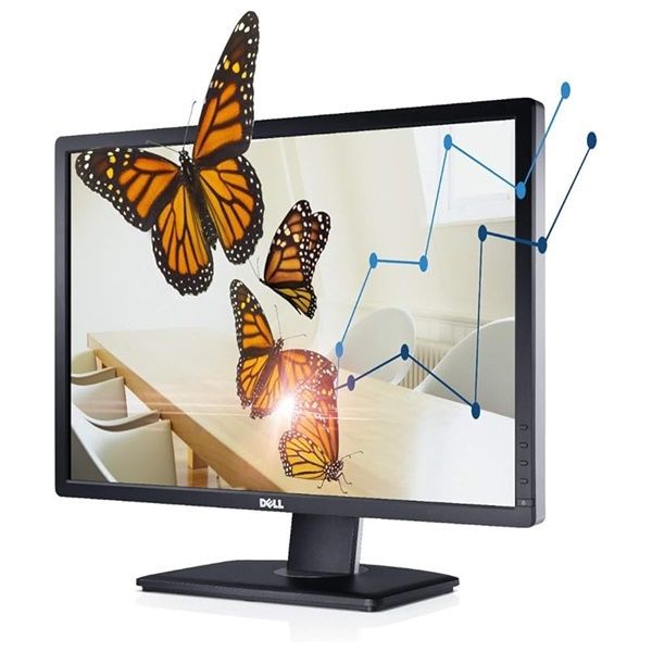 Dell Ultrasharp U2412M 24 Zoll (DVI, VGA, 8ms Reaktionszeit, höhenverstellbar) Schwarz