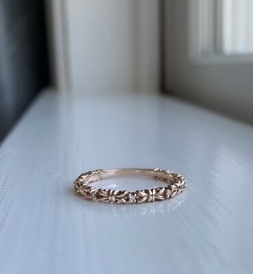 Rose Gold And Diamond Band
