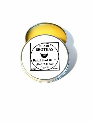 Premium Organic Bald Head Balm Moisturizer. Board Room Scent.
