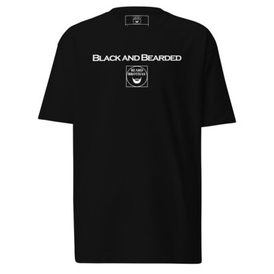 Black and Bearded Premium Heavyweight T-Shirt