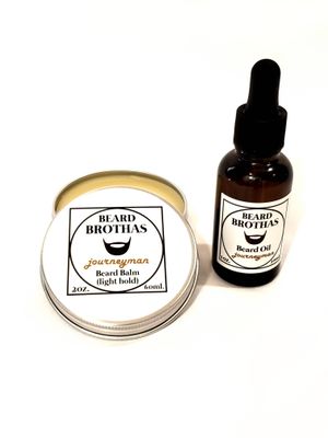 Beard Brothas Beard Oil and Balm Set. Journeyman Scent.
