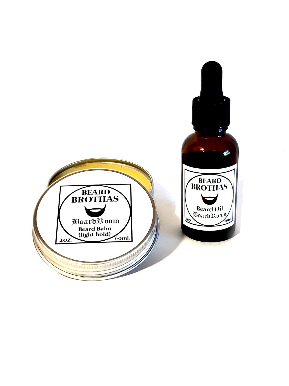 Beard Oil and Balm Set. Board Room Scent.