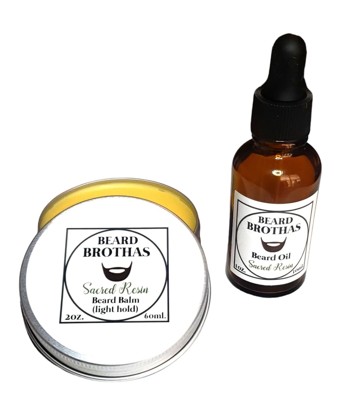 Beard Oil and Balm Set. Sacred Resin.