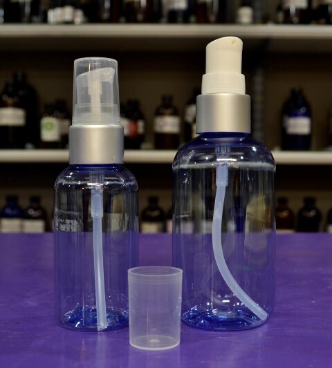 Light Blue PET Treatment Pump Bottle