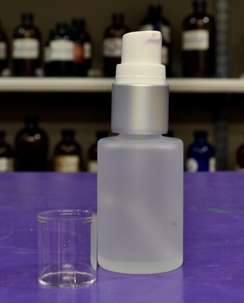 1oz Frosted Glass Treatment Pump Bottle