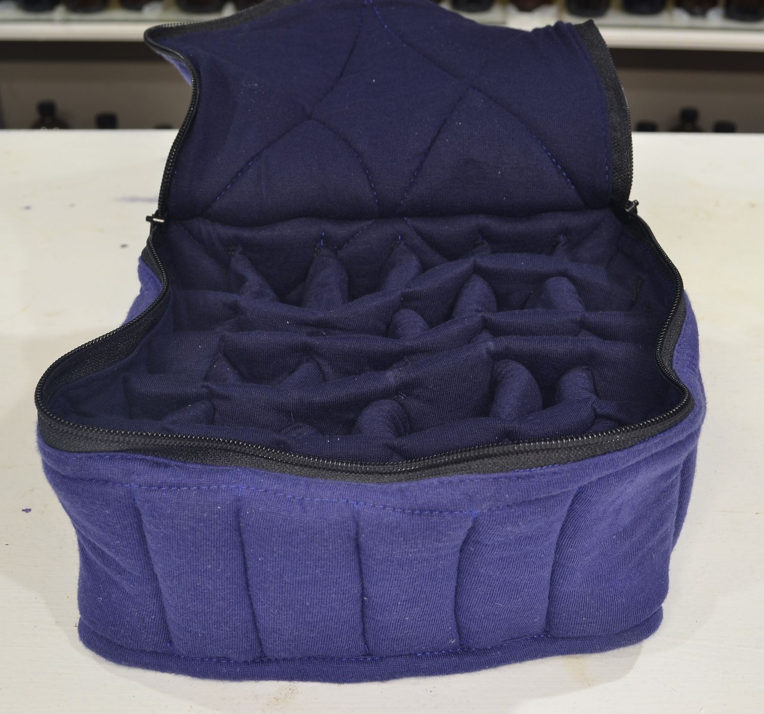 Padded Essential Oil Pouch - Blue