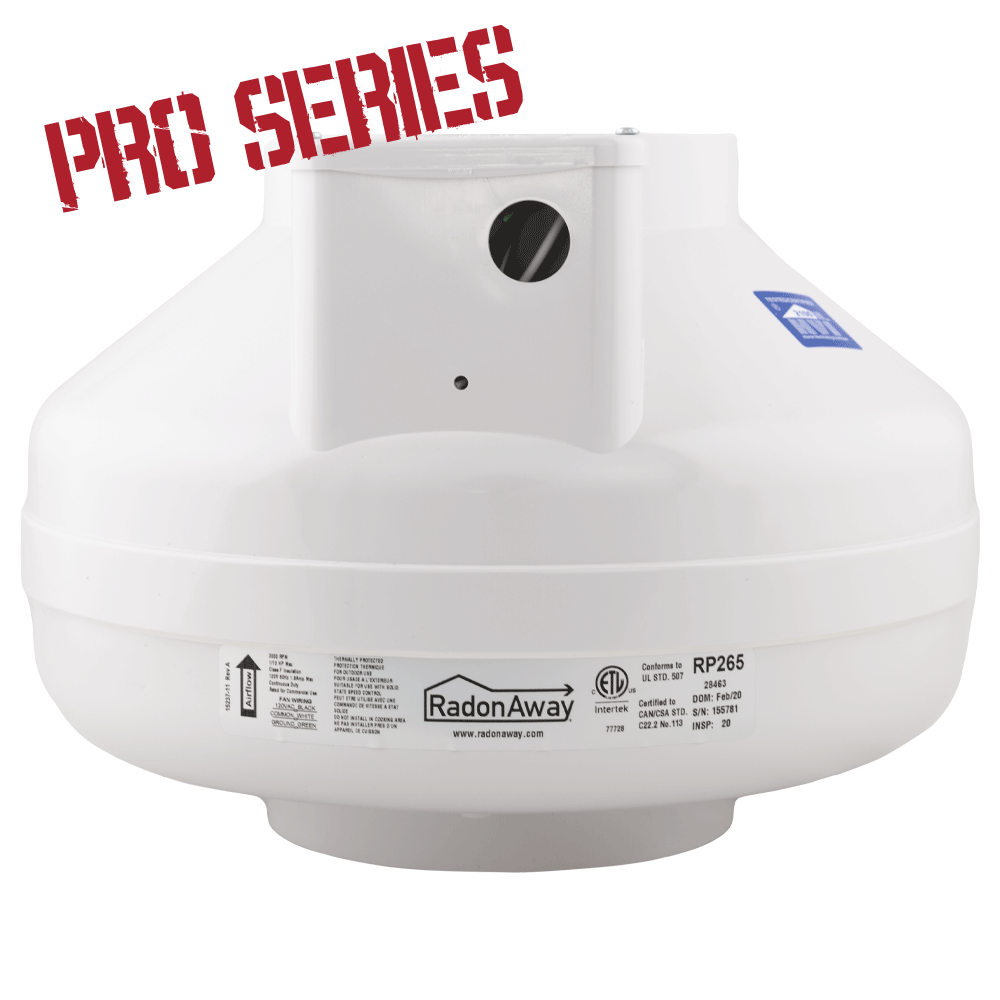 RadonAway RP265 PRO SERIES Radon Mitigation Fan