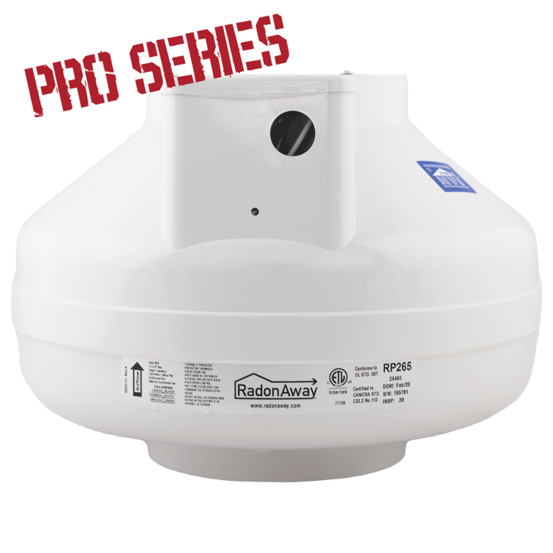 RadonAway RP265 PRO SERIES Radon Mitigation Fan