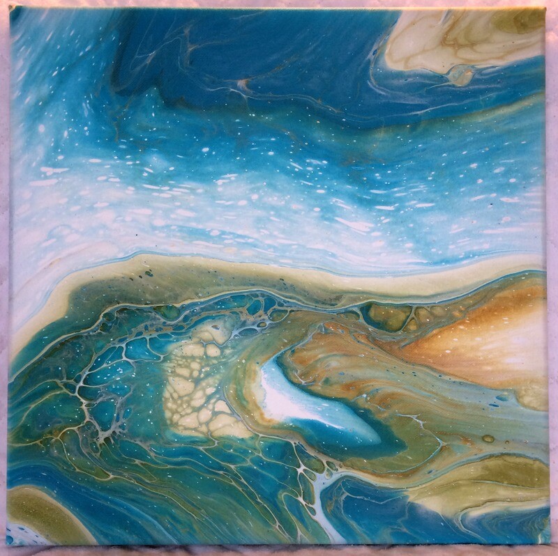 SOLD - &quot;Ice Storm&quot; Original Artwork on 12&quot; x 12&quot; canvas
