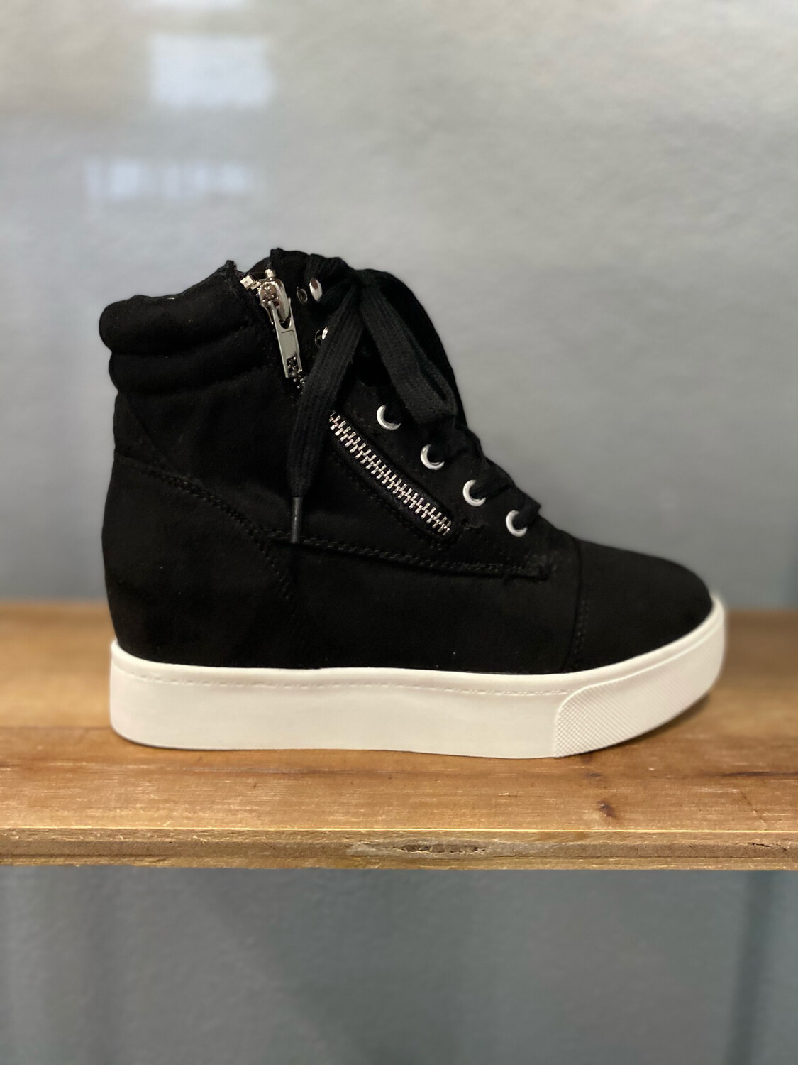 Black Wedge Lace Up Black Wedge Lace Up