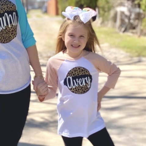 Custom Youth Cheetah Raglan Custom Youth Cheetah Raglan