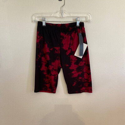 Small Red Tie Dye Biker Shorts