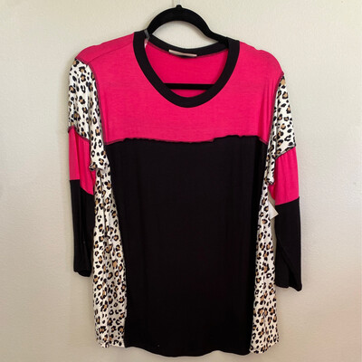 Small Pink and Cheetah Shirt
