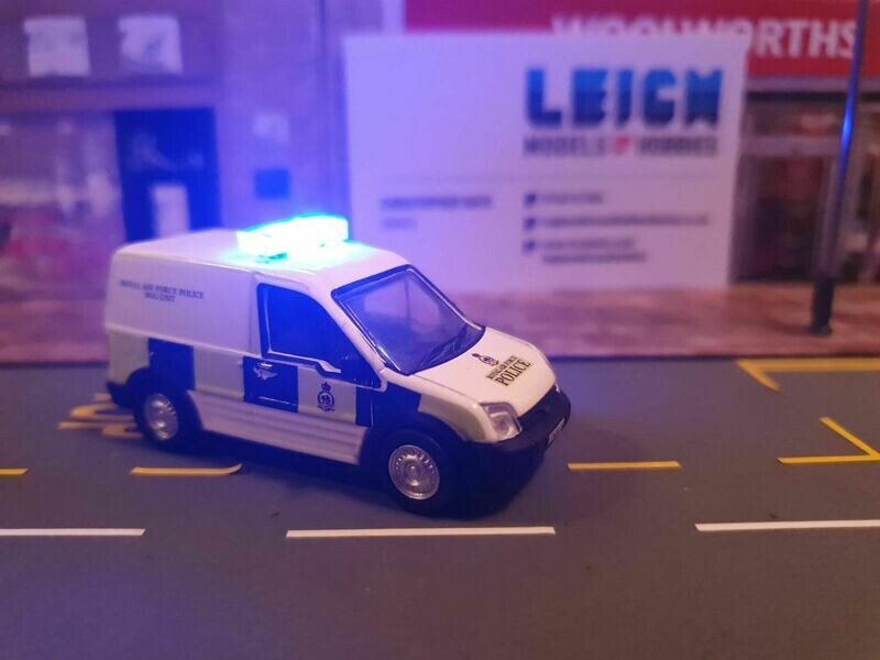 76FTC012 - Ford Transit Connect RAF Police with Leigh Models and Hobbies Light Bar