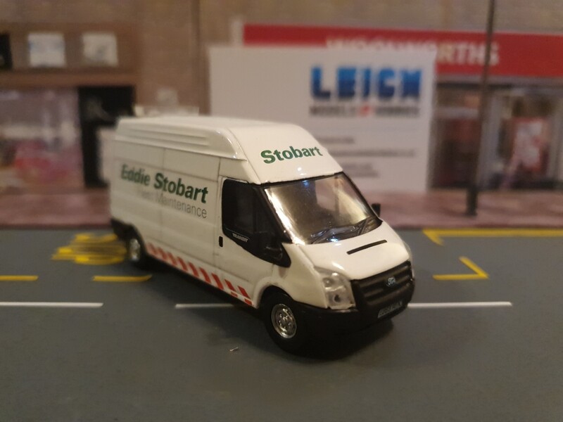 76FT021 - Ford Transit LWB High Top Stobart Fleet Maintenance with Leigh Models and Hobbies Light Bar