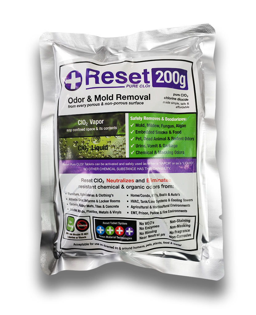 Reset Chlorine Dioxide, Purple Pack, 200g, 2/100g Tablets CleanSource