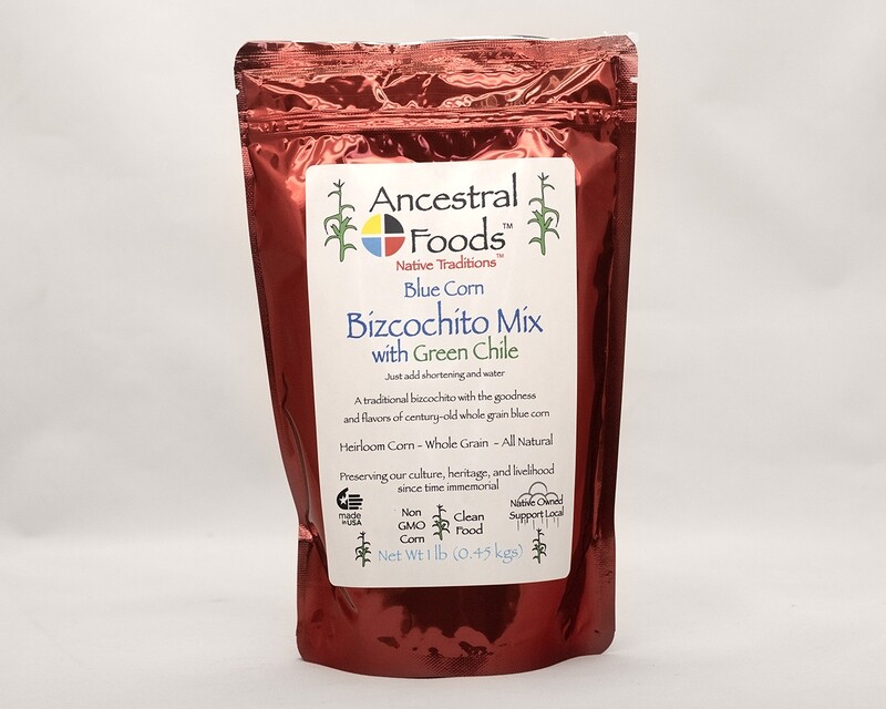 Blue Corn Bizcochito Mix with Green Chile