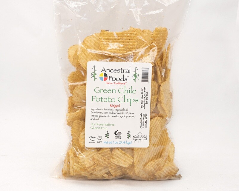 Green Chile Potato Chips Ridged