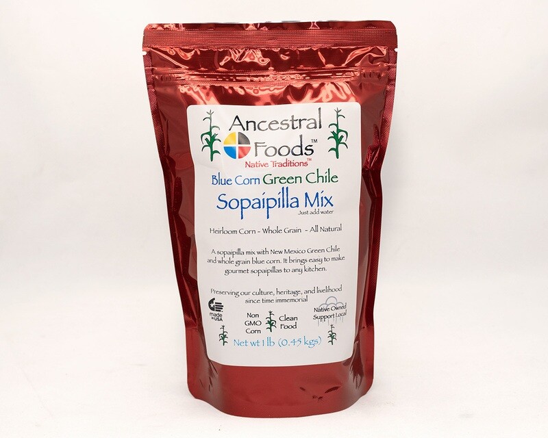Blue Corn Sopaipilla Mix with Green Chile