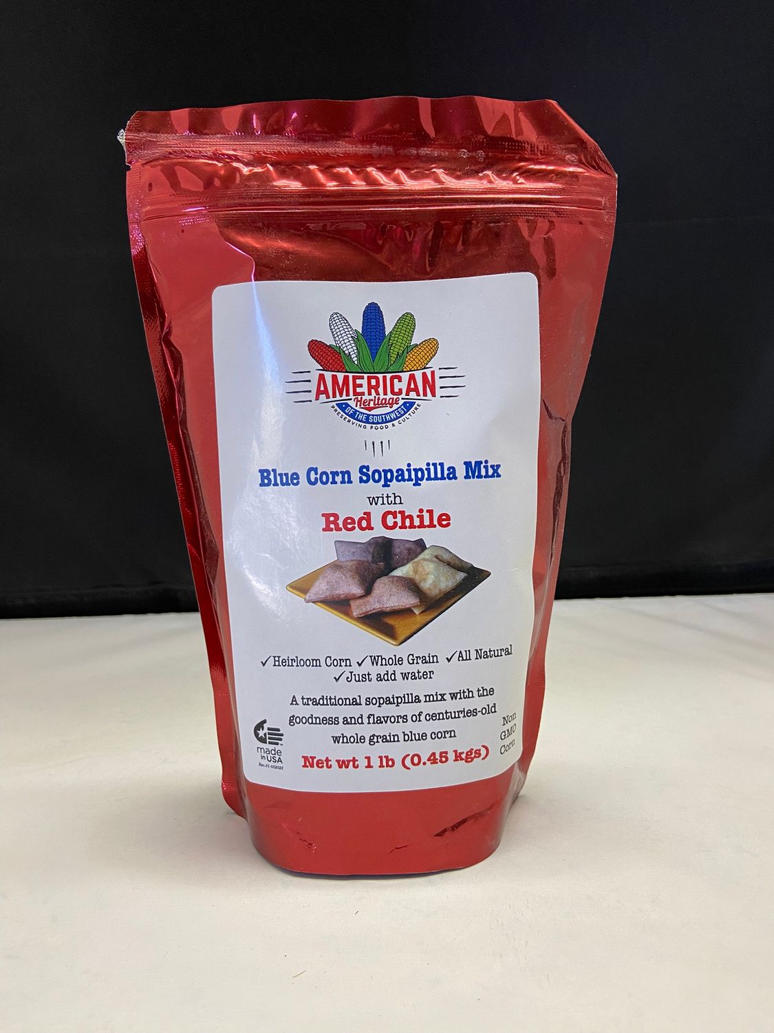 Blue Corn Sopaipilla Mix with Red Chile