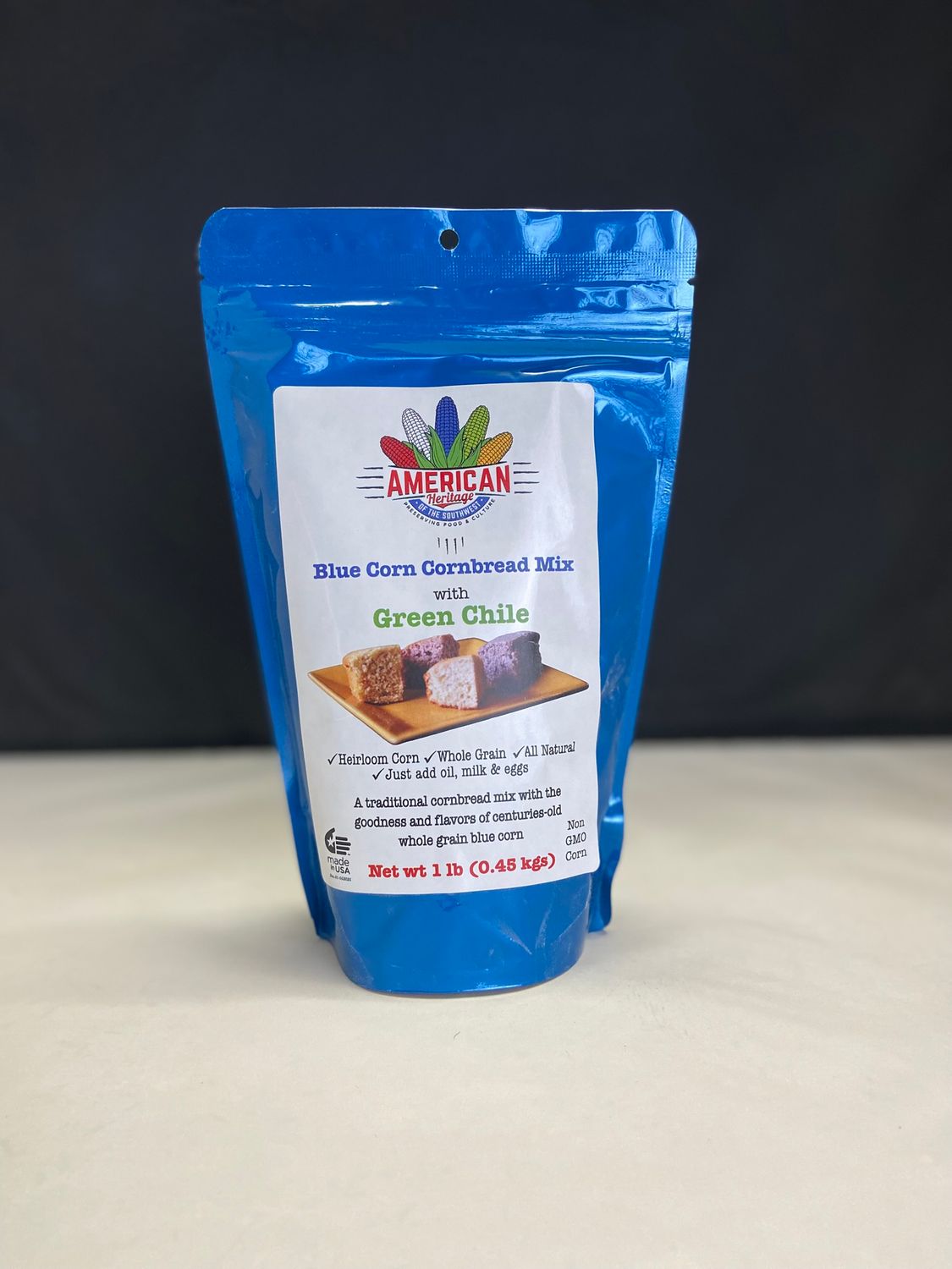 Blue Corn Cornbread Mix with Green Chile