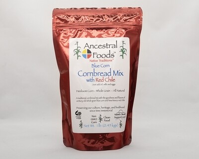 Blue Corn Cornbread Mix with Red Chile
