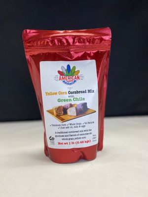 Yellow Corn Cornbread with Green Chile