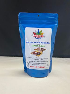 Blue Corn Waffle &amp; Pancake Mix with Green Chile