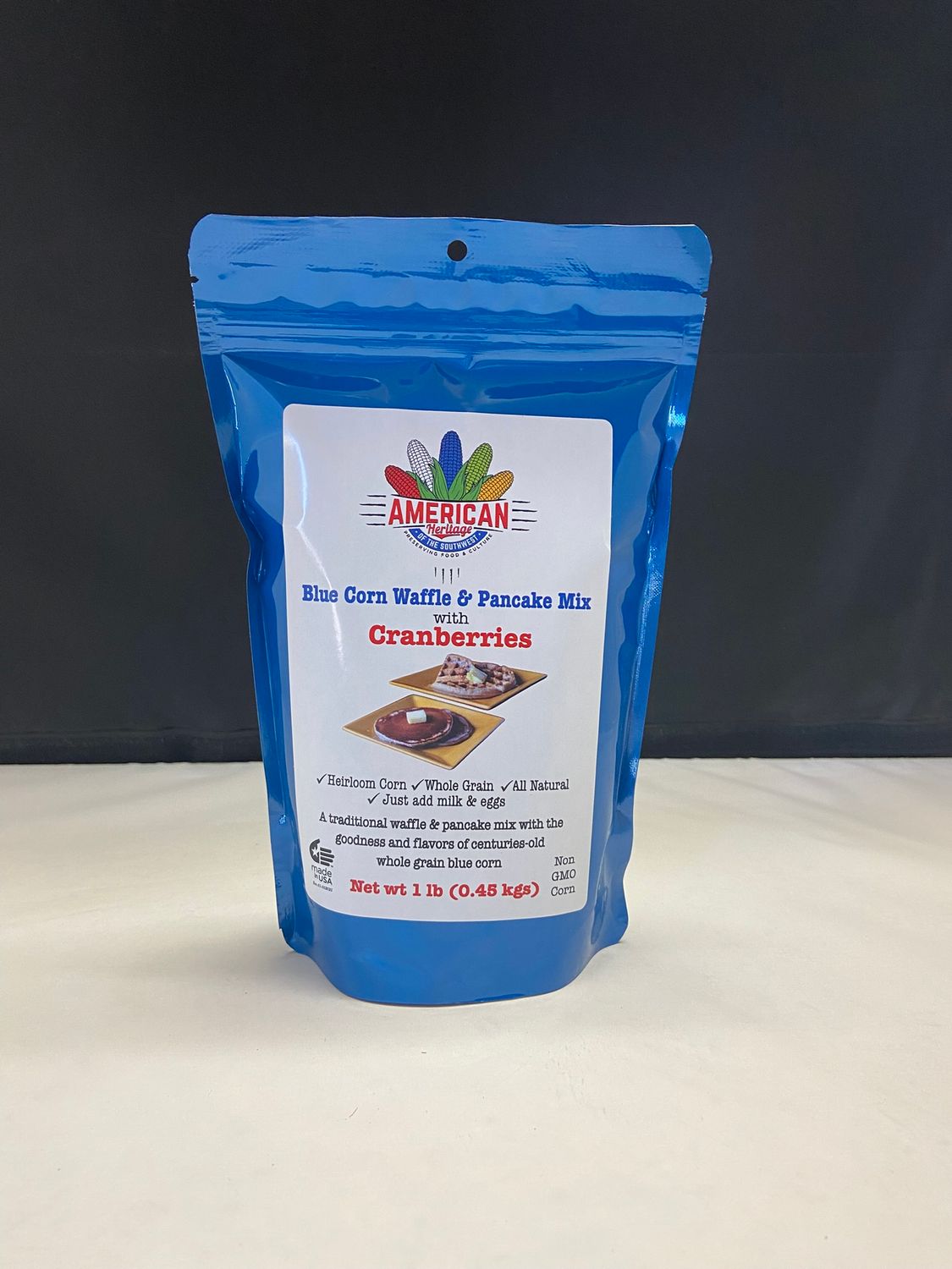 Blue Corn Waffle &amp; Pancake Mix with Cranberries