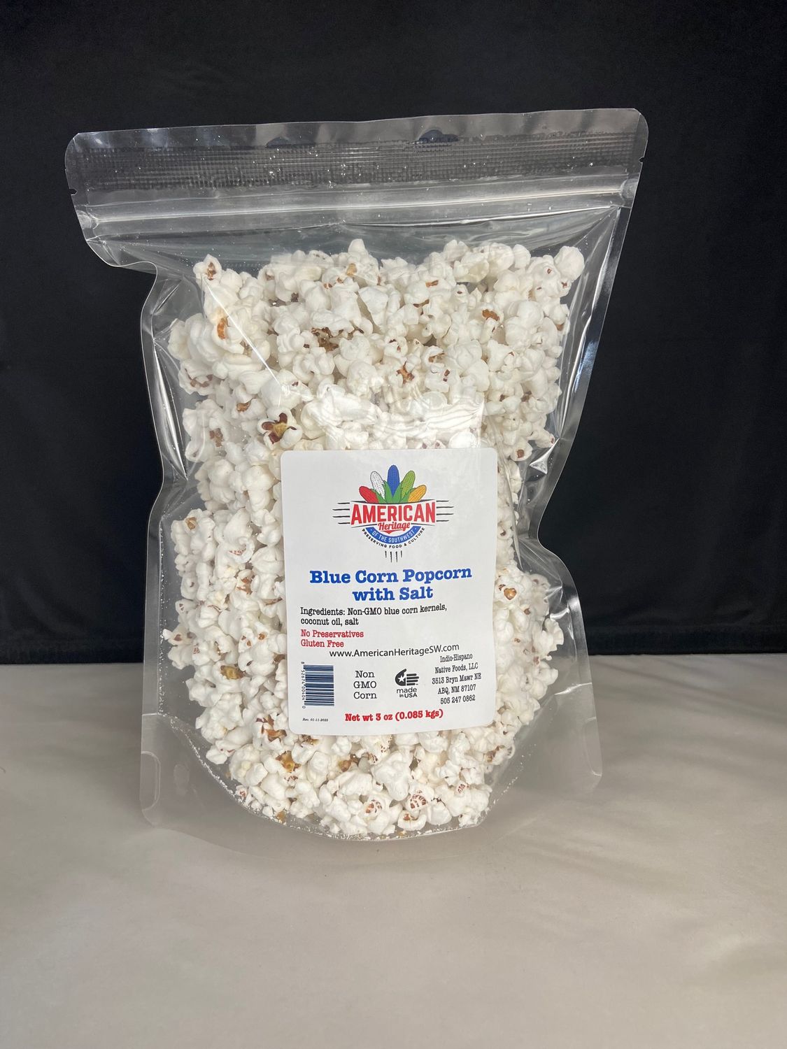 Blue Corn Kettle Popcorn with Salt - Ready to Eat