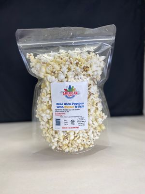 Blue Corn Kettle Popcorn with Butter &amp; Salt - Ready to Eat