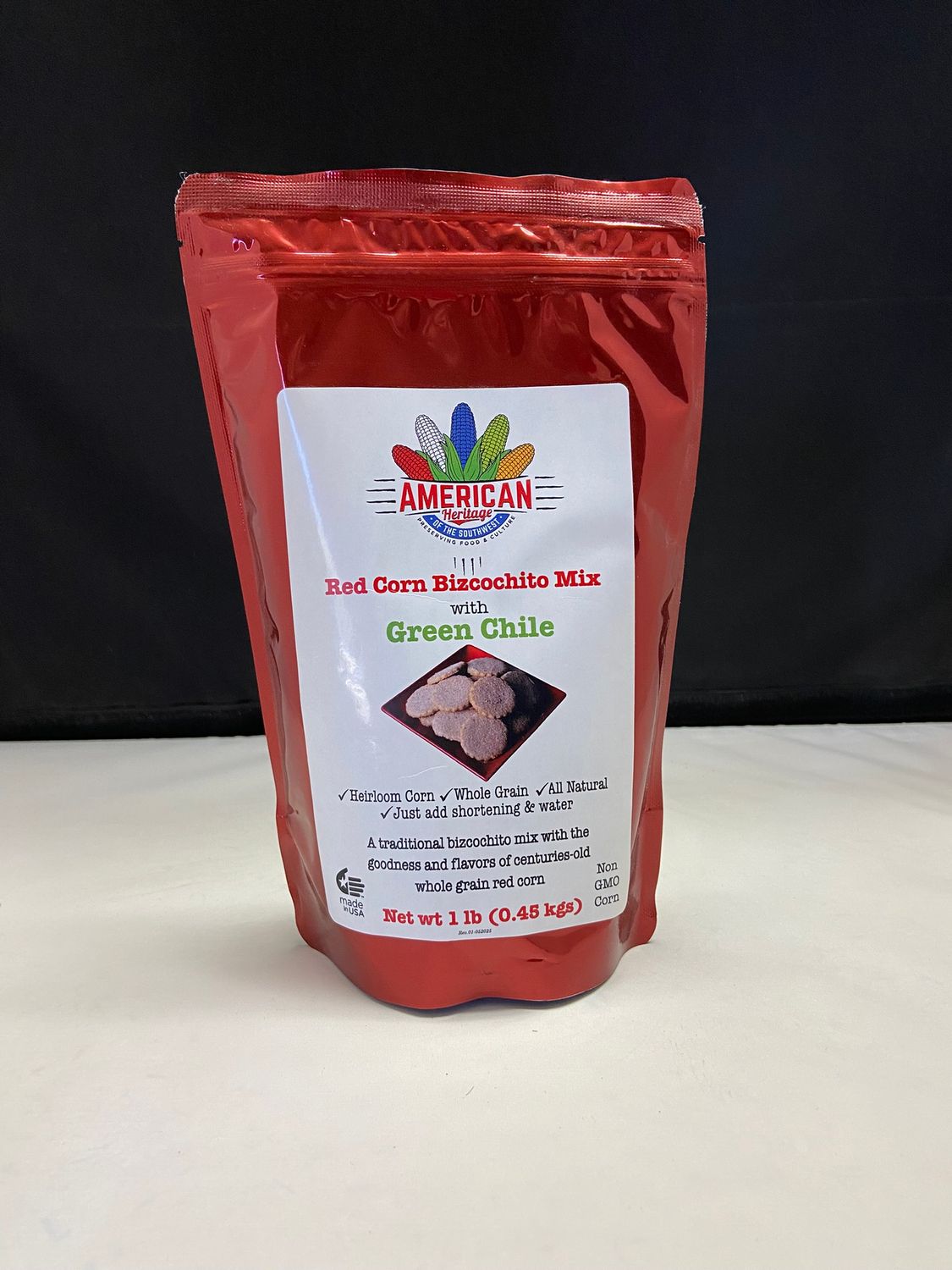 Red Corn Bizcochito Mix with Green Chile