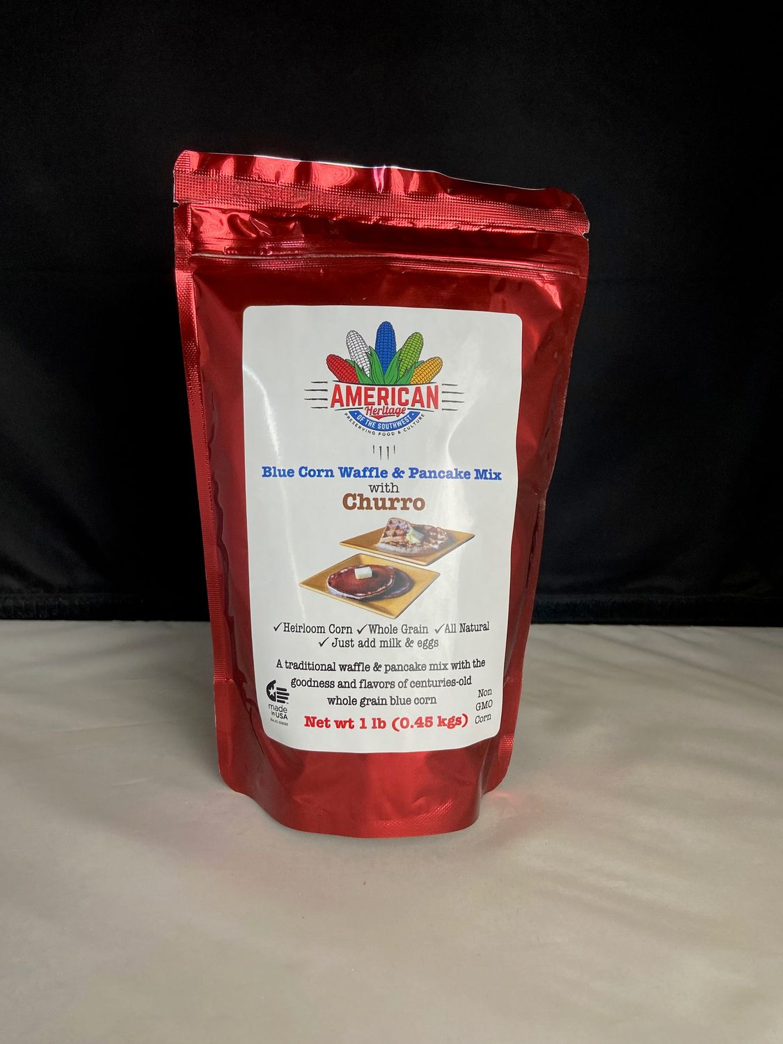 Blue Corn Waffle &amp; Pancake Mix with Churro