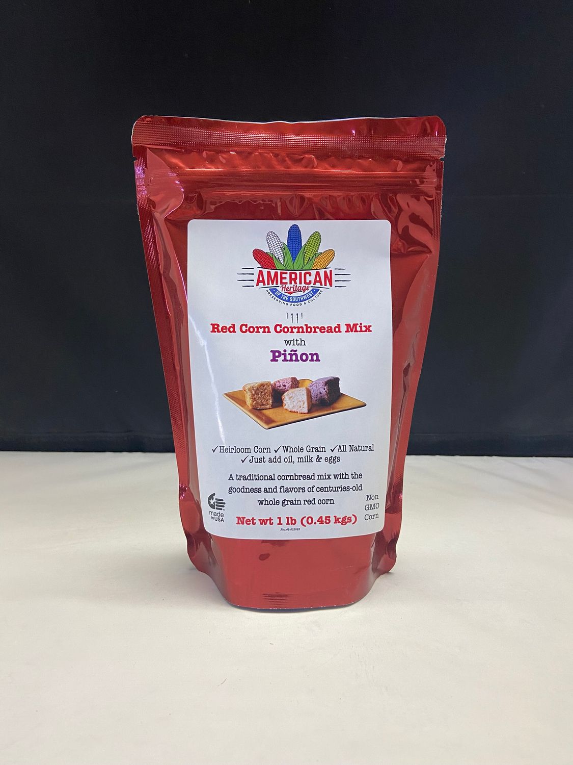 Red Corn Cornbread Mix with Pinon