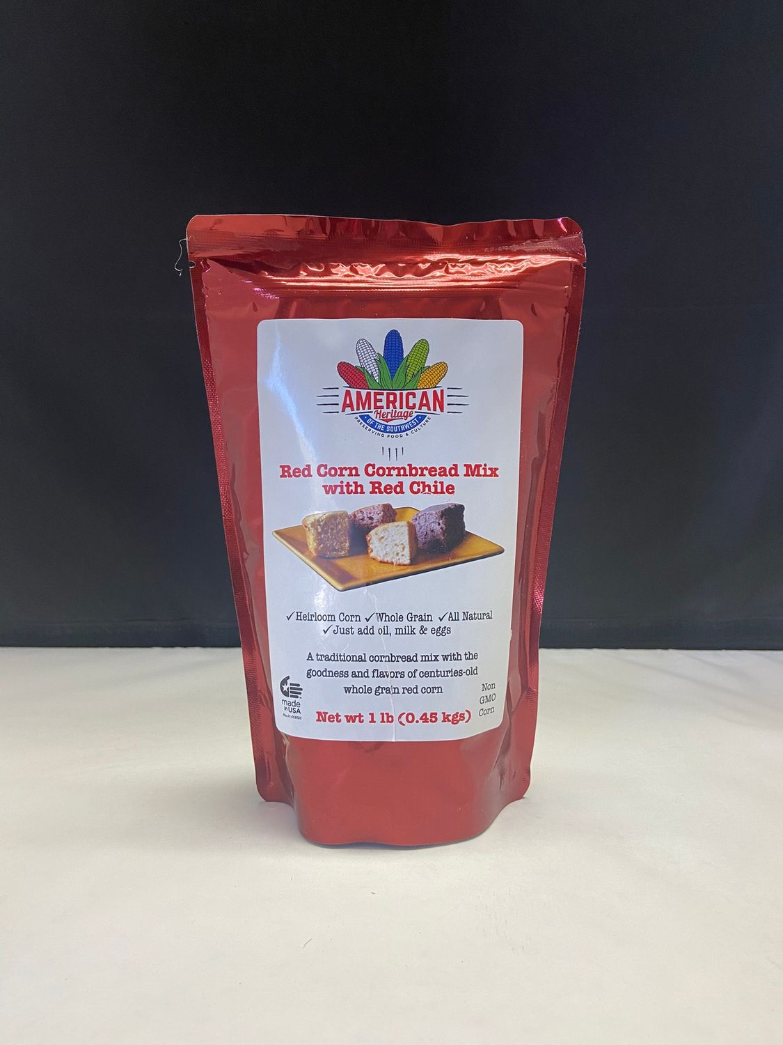 Red Corn Cornbread Mix with Red Chile